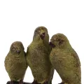 Papegaaienbeeld op voet - groen - 33 cm