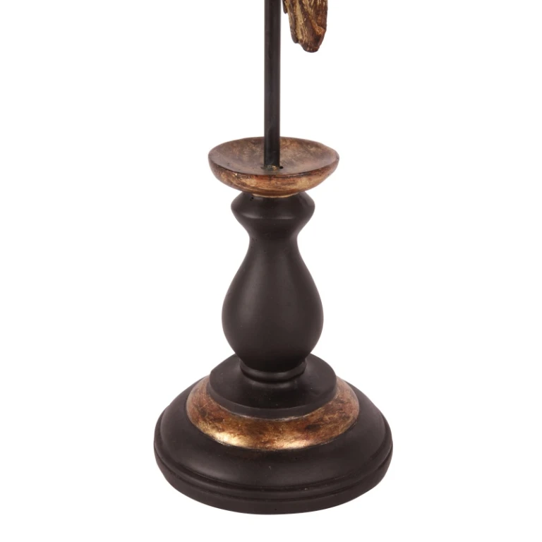Statue de perroquet sur pied - or - 33 cm
