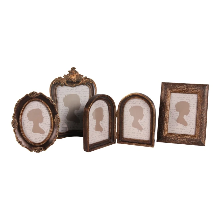 Cadre photo 10 × 15 cm – brun – résine synthétique – vertical/horizontal