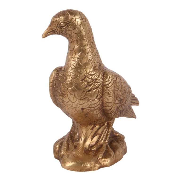 Colombe en laiton - or - 15 cm