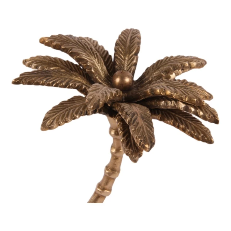 Palmier décoratif - or - 23,5 cm - laiton
