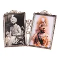 Fotolijst collage - 9x12 cm - zilver - messing - staand