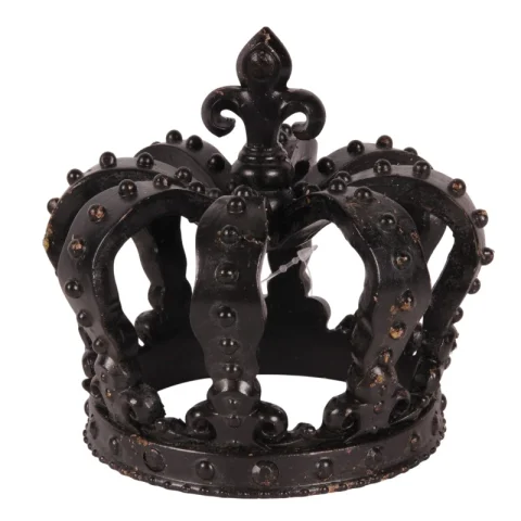 Decoratieve kroon - zwart - 13,2 cm - kunsthars