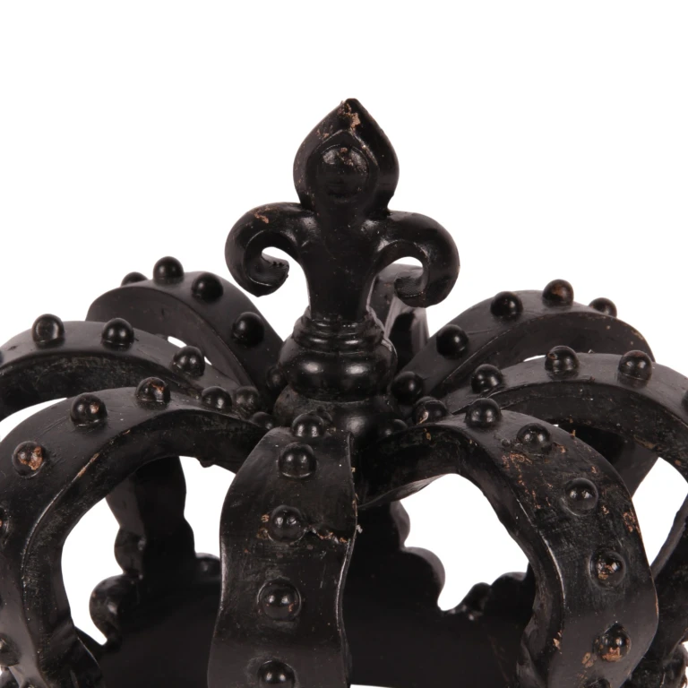 Couronne décorative - noire - 13,2 cm - résine synthétique