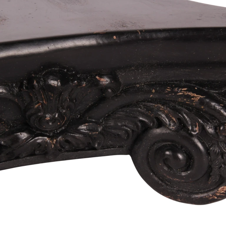 Socle décoratif 27 cm - noir - résine synthétique