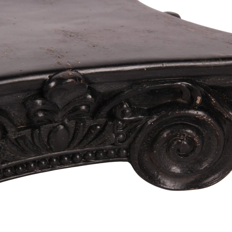 Socle décoratif 21 cm - noir - résine synthétique