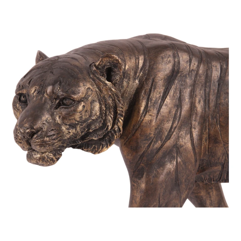 Statue de tigre - dorée - 53 cm