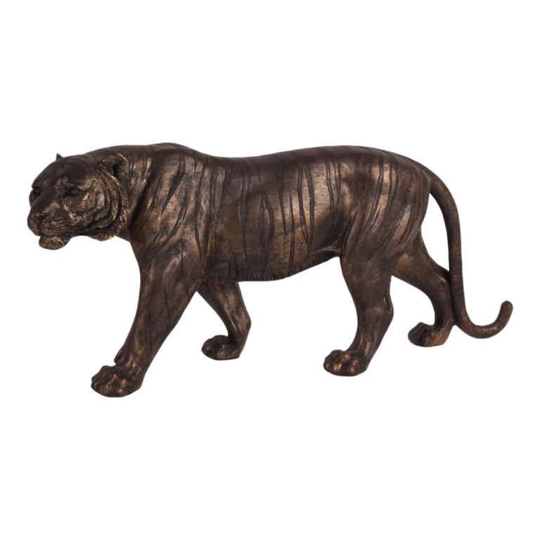 Statue de tigre - dorée - 53 cm