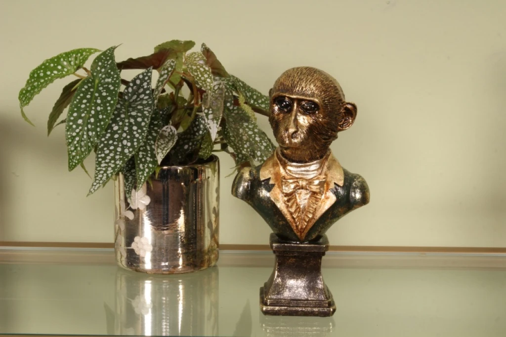 Buste de singe - vert - 25 cm