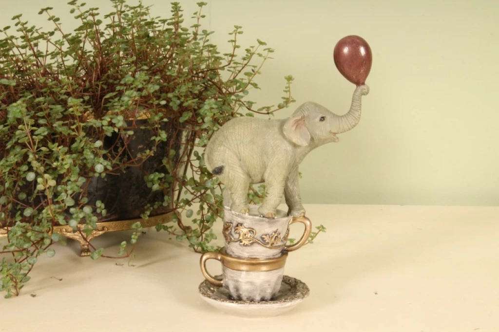 Petite statue d'éléphant - brun - 20 cm