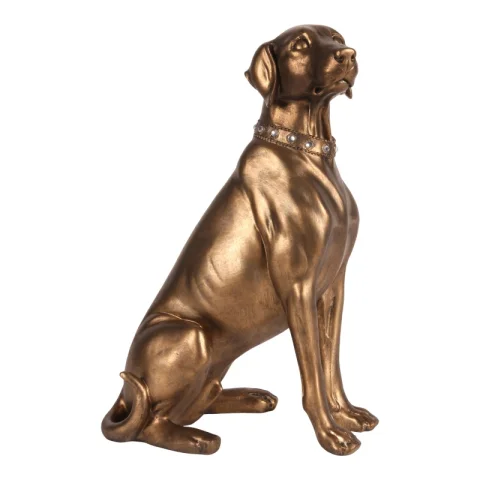 Hondenbeeld Weimaraner - goud - 39 cm