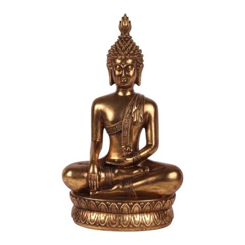 Boeddha-beeld - goud - 33 cm - kunsthars