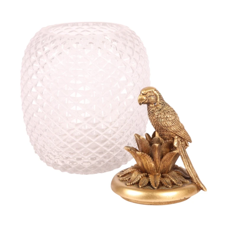 Pot de décoration Perroquet - or - 28,5 cm - 1 pièce