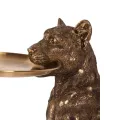 Luipaard met Dienblad 62 cm - Goud - Resin