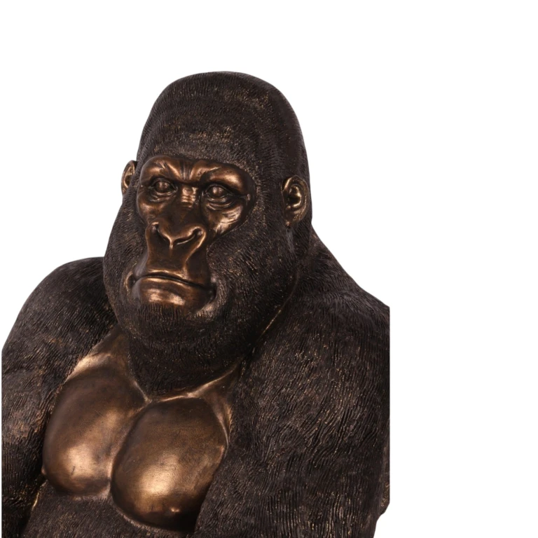 Statue de gorille - dorée - 61 cm