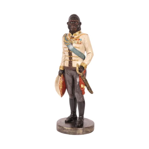 Orang-oetanbeeld op voet - ivoor - 40,5 cm