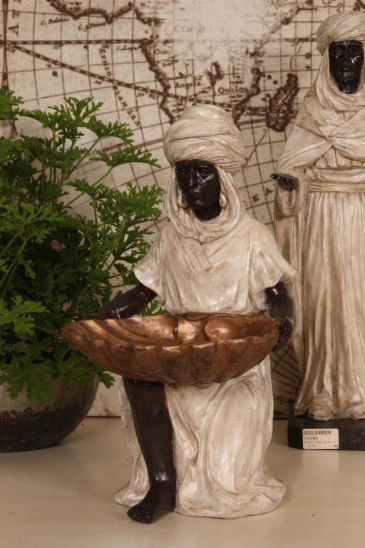 Figure mauresque - ivoire - 36,5 cm - résine synthétique