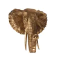 Wandornament Olifant - goud - 23 cm - kunsthars