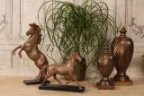 Paardenbeeld bronskleurig - 25 cm