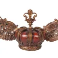 Kroon op standaard - rood/goud - 36,5 cm - kunsthars