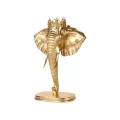 Olifantenbeeld op standaard - goud - 37,5 cm