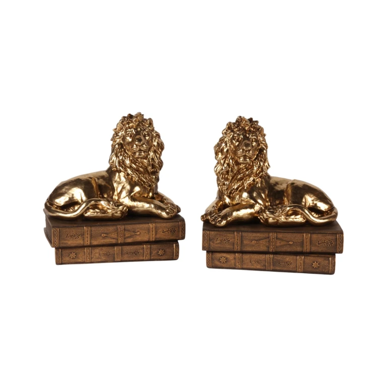 Statue de lion en or - 21 cm