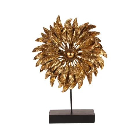 Ornament Veer - goud - 36,5 cm - kunsthars