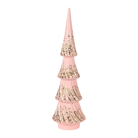 Miniatuurkerstboom - roze - 35,5 cm - kunsthars