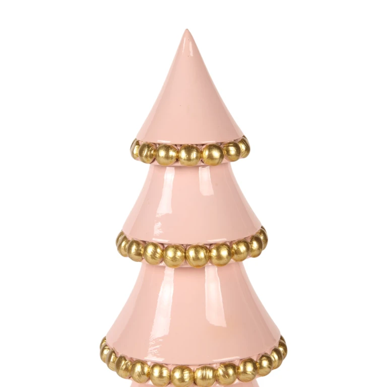 Mini sapin de Noël - rose - 32 cm - résine artificielle