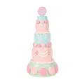 Gâteau décoratif - rose - 33,5 cm - résine synthétique - 1 pièce