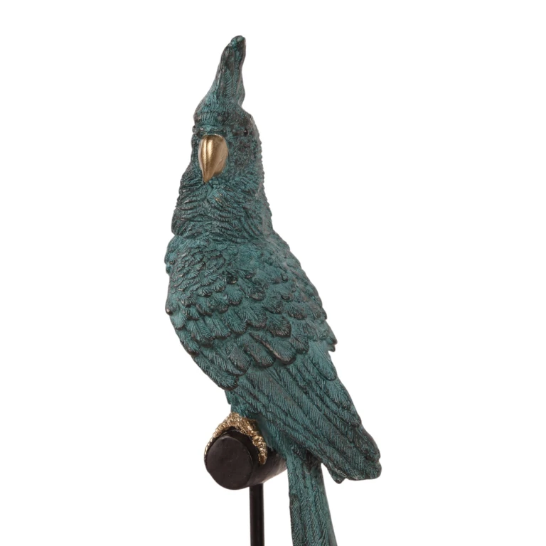 Perroquet sur perche - bleu - 35 cm - 1 pièce