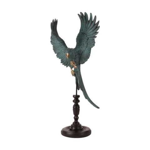 Papegaai op stok - blauw - 52,5 cm