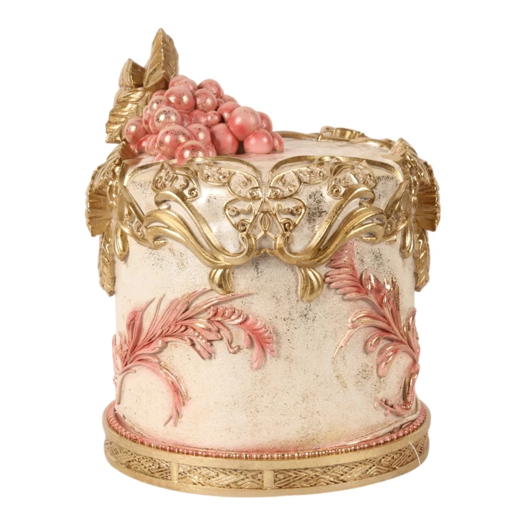 Gâteau décoratif - rose - 30 cm - résine synthétique