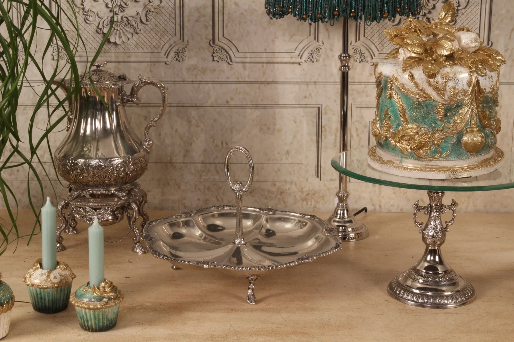 Gâteau décoratif - bleu - 24 cm - résine synthétique