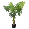 Plante artificielle Philodendron Selloum - vert - 100 cm - 1 pièce