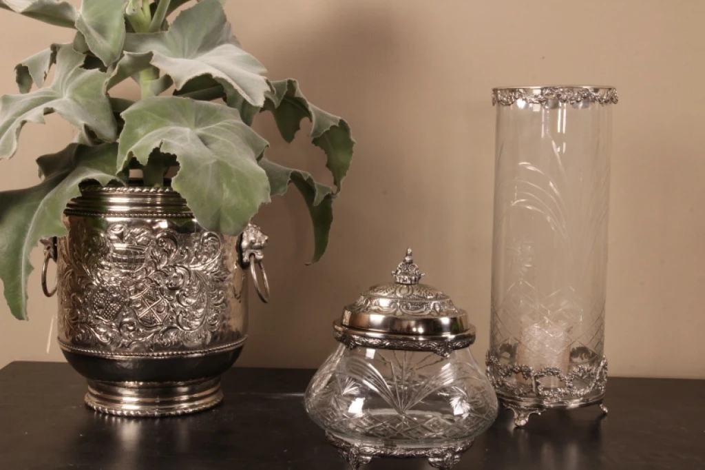 Lanterne Fadida - 45 cm - argent - laiton et verre