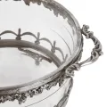 Waxinelichthouder 14 cm - Zilver - Messing / Glas