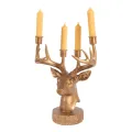 Kandelaar Hert 31.5 cm - Goud - Resin