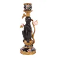 Kandelaar Aap 25.5 cm - Zwart - Resin