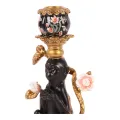 Kandelaar Aap 25.5 cm - Zwart - Resin
