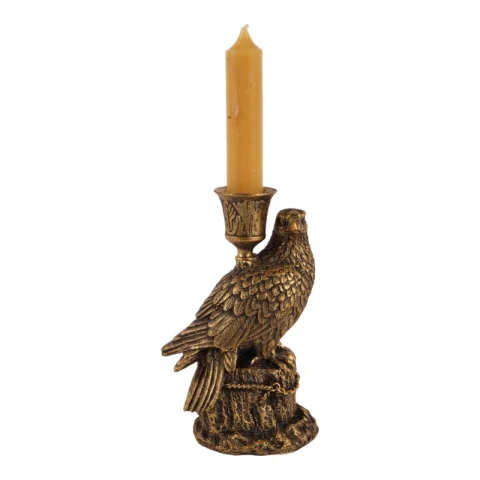 Kandelaar Vogel 16 cm - Goud - Resin