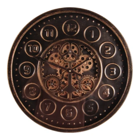 Wandklok Stamford 46 cm - Zwart - Rond - Metaal
