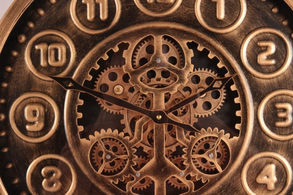 Horloge murale Elmont - or - ronde - 46 cm