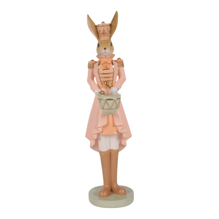 Figurine de lapin - rose - 31 cm