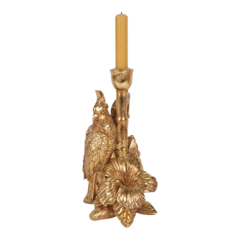 Kandelaar Vogel 25 cm - Goud - Resin