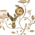 Kandelaar Papegaai met Klok 32 cm - Groen - Resin