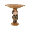 Schaal Kerstman 24 cm - Groen - Resin