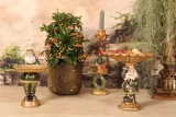 Schaal Kerstman 24 cm - Groen - Resin