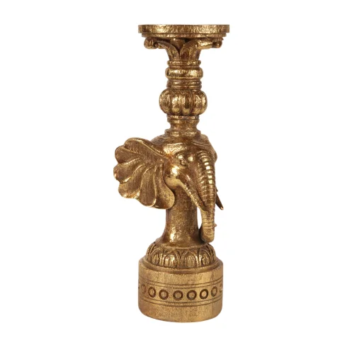 Kandelaar Olifant 38,5 cm - Gold - Resin