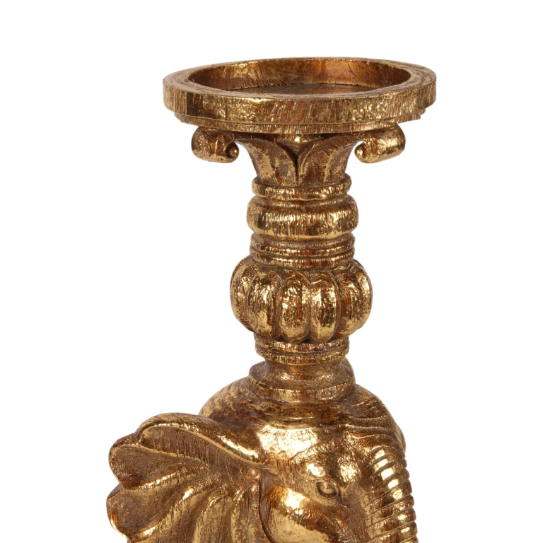 Chandelier éléphant - 38,5 cm - or - résine synthétique